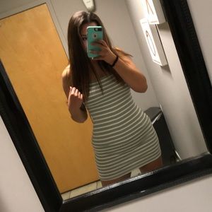 Spaghetti Strap Stripped Casual Dress